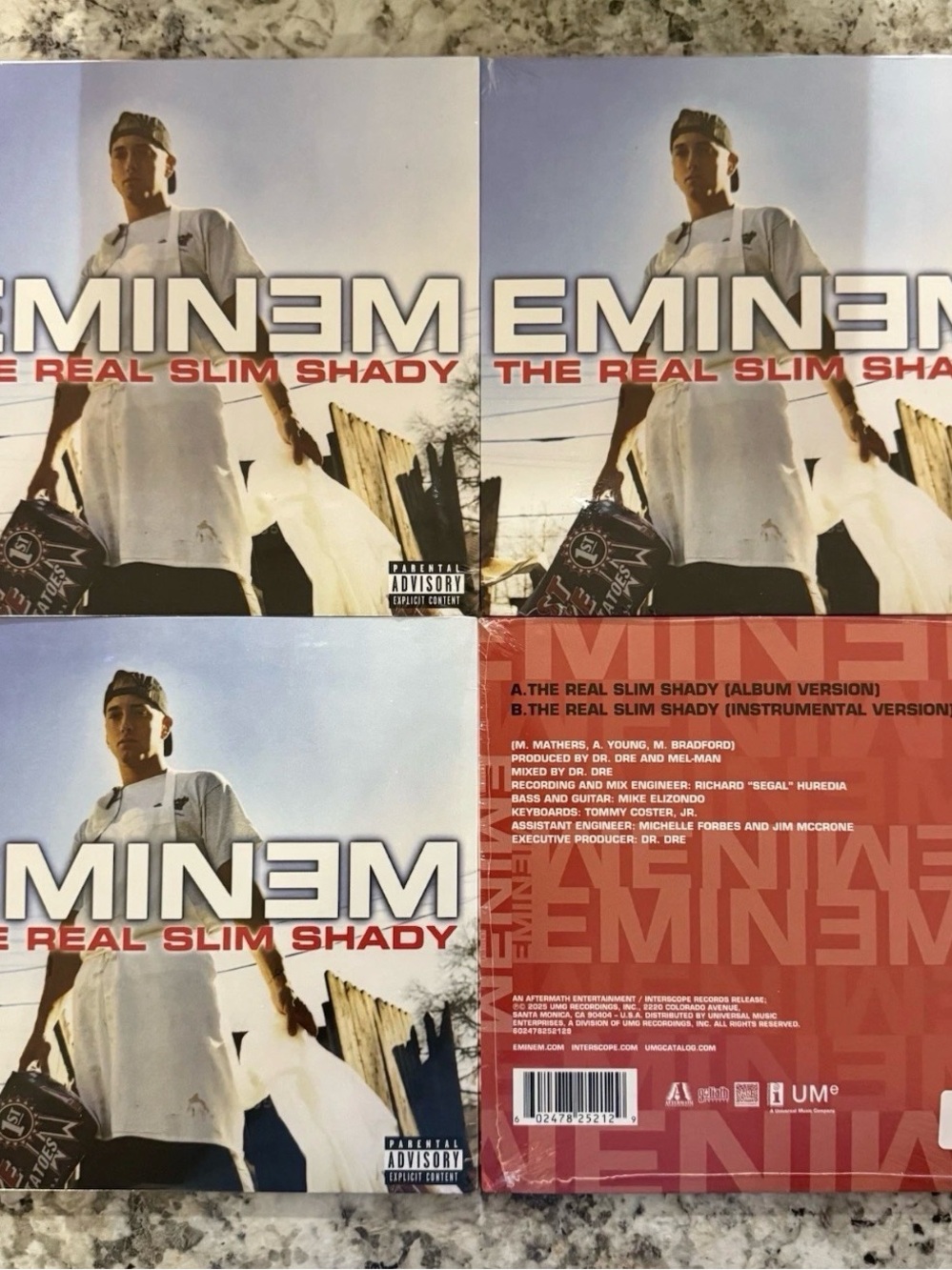 Lot of 4 Eminem The Real Slim Shady Bleach‎ Blonde 7" Vinyl Record Rare - Picture 2 of 2